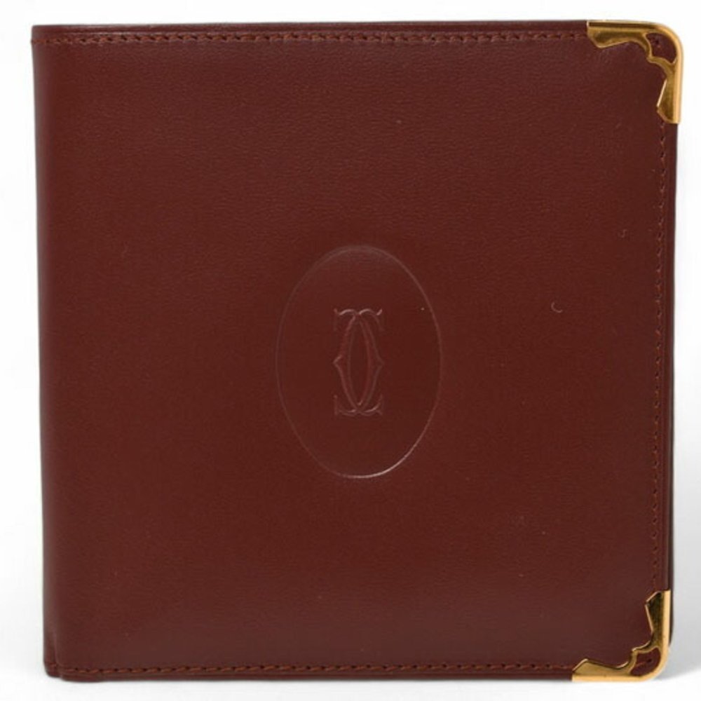 Unused Cartier bi-fold wallet, Men's Must de Bordeaux 73184192